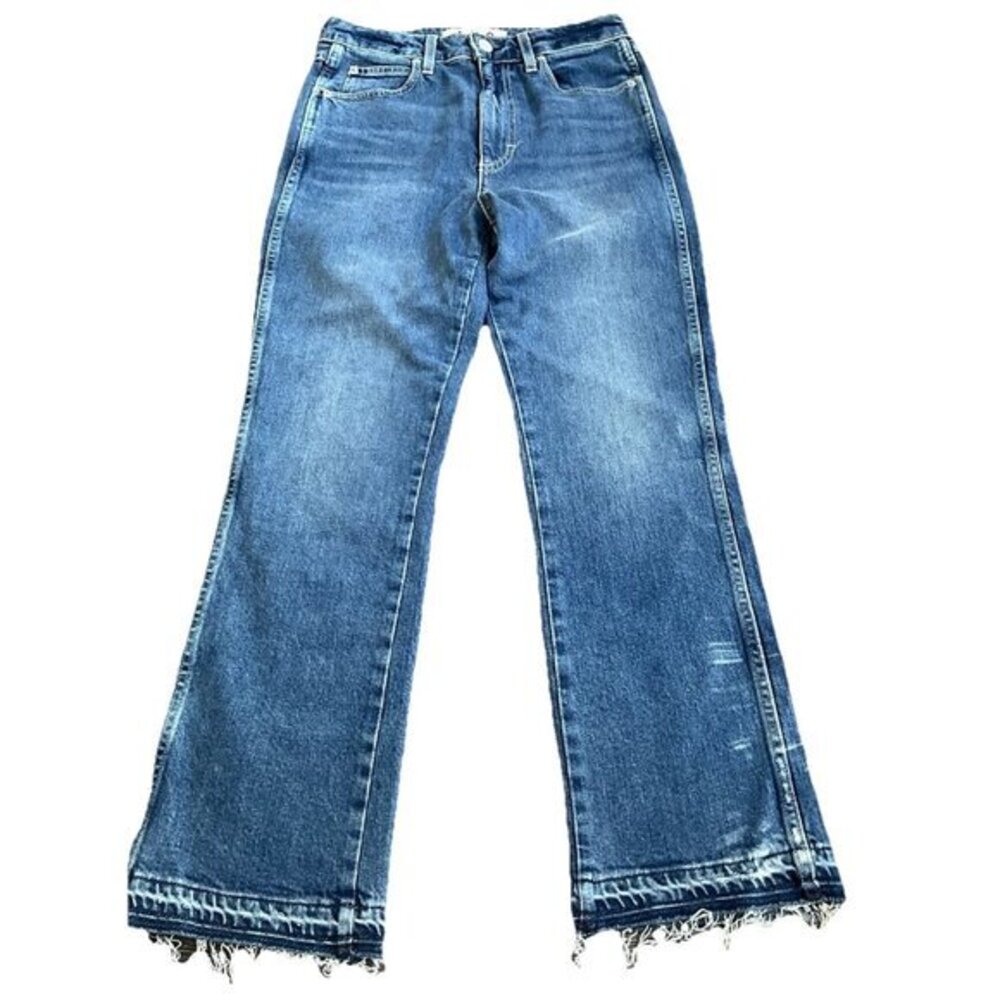 AMO Denim Chloe Crop Pant in Crush Size 27 Bella Crop High Rise Straight Ankle